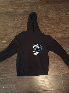 Jordan Black Hoodie with Blue & White Cactus Jack Logo
